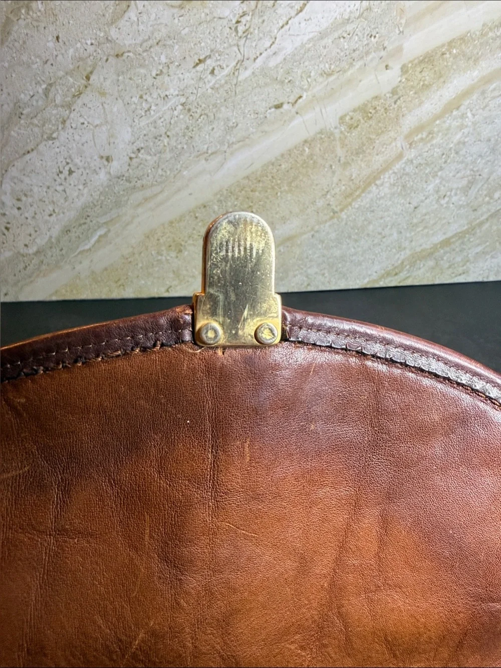 Marino Orlandi Vintage Italian Leather Messenger Shoulder Bag Brown Made Italy